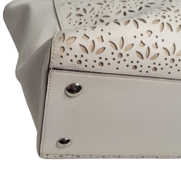 Coach Taylor Laser Cut Eyelet Leather Bag - Picture 11 of 17